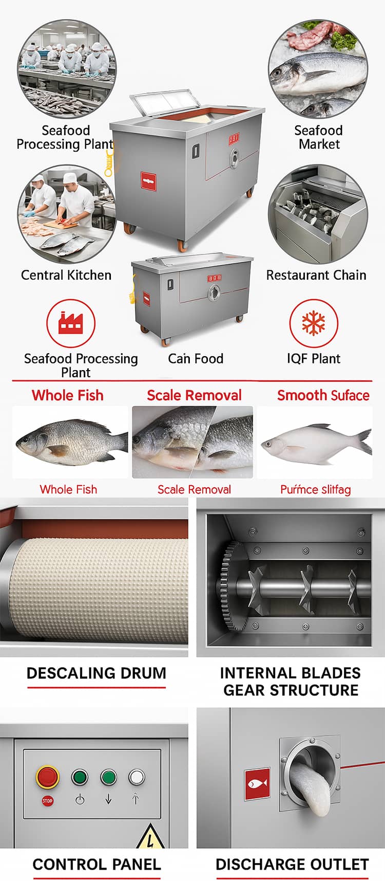 Automatic Fish Descaling Machine