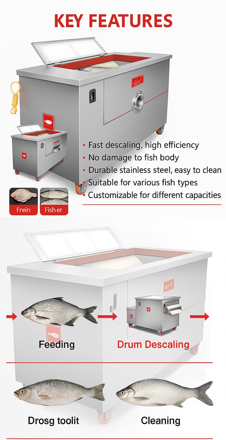 Automatic Fish Descaling Machine