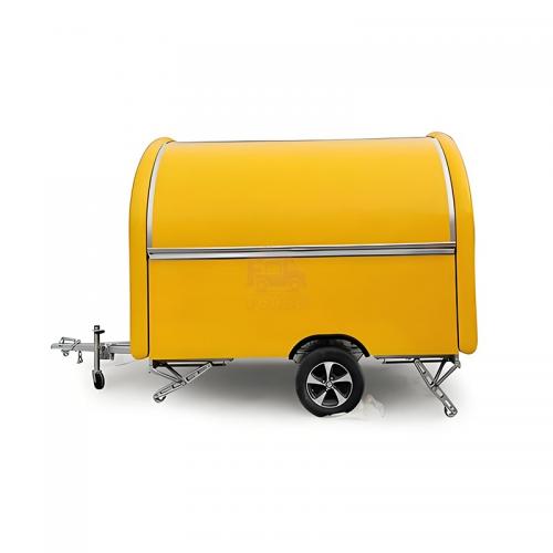 Bbq Food Trailer For Sale LOGO Customized Mobile Street Food Trailer for Sale Mini Size Round Model Food Trailer