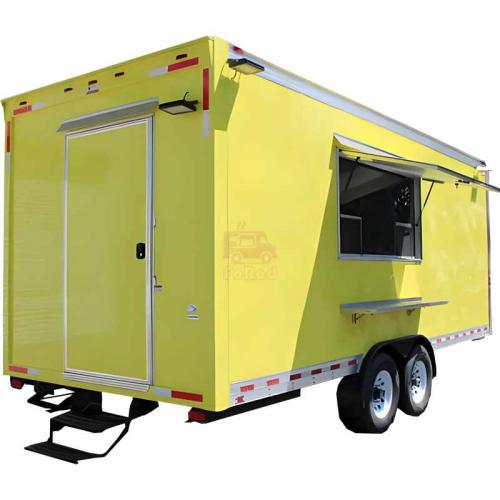Cheap Food Trailers Mobile With Full Kitchen and Solar Panels 20 Foot Foodtruck