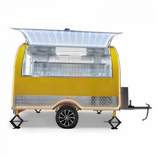Coffee Trailer Airstream Mobile Bar White Cart Shop Foodtruck Mobile Beer Drink Fast Food Trailer Fully Equipped
