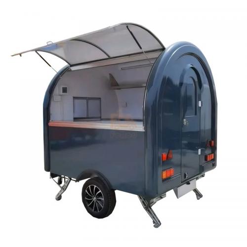 Custom Coffee Trailer LOGO Can Be Customized Mini Price Concession Mobile Coffee Round Cart Trailer