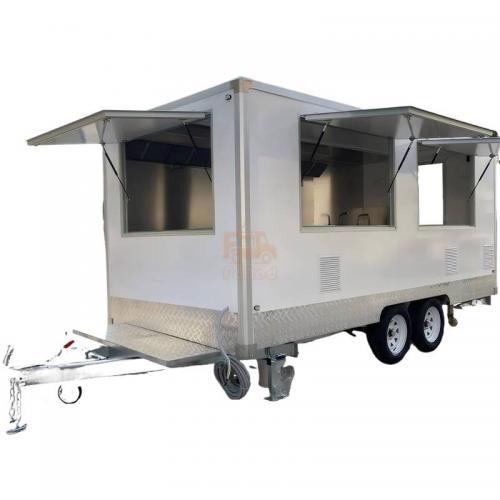 Food Truck Trailer Custom Stainless Steel Fast Food Square Trailers Supplier