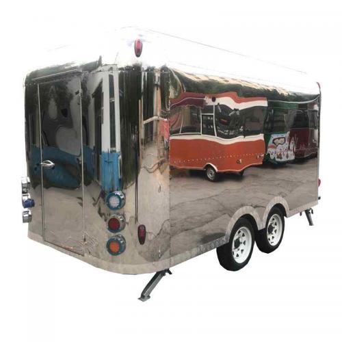 Pizza Food Trailer Round Custom Food Fast Mobile Kiosk Coffee Cart Taco Concession