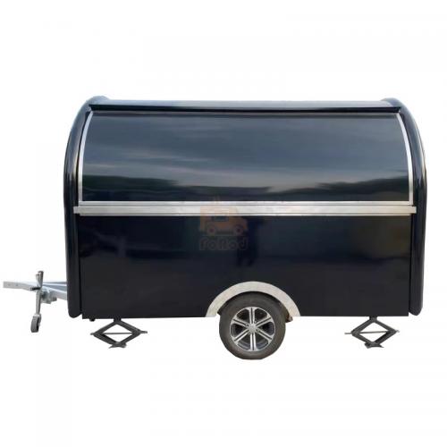 Rounder 7Ft Mini Food Trailer LOGO Customized Concession Food Trailer With Sliding Windows