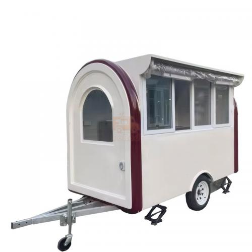 Rounder Food Trailer LOGO Customized Round Food Truck Mobile Food Trailer With Full Kitchen Equipment